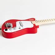 Loog Mini Electric kids Guitar for Beginners built-in Amp Ages 3+ Learning App and Lessons Included Red