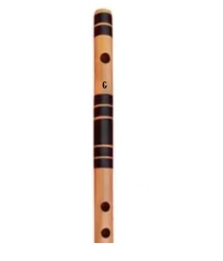 GOLD RUSH FLUTE Gold Rush Flute G Scale Middle Size Bamboo Flute, 17 Inch & 45 CM Length, 6 Holes With Carry Bag, Special For Be