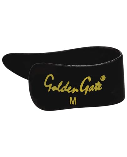 Golden Gate GP-3B-4PK Thumb Picks - Black - Medium - 4 Pack