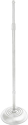 Quarter-Turn Round Base Microphone Stand (White)