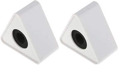 WON Branded Interview Logo Station for News Microphone etc. Mic Logo Station (White) (Pack of 2)