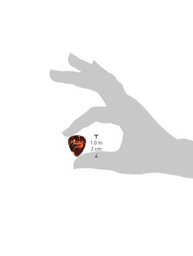 Fender Classic Celluloid Guitar Picks 451 Shape, Tortoise Shell, Heavy, 12-Pack