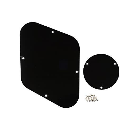 Musiclily Lp Backplate And Switch Cover Set Compatible With Usa Les Paul, 3Ply Black