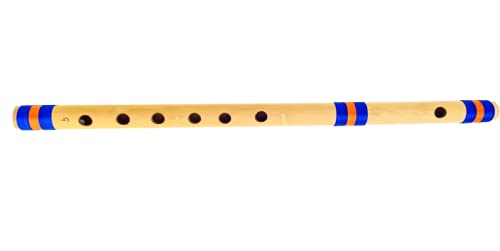 Hs Internet Handmade Flute C Scale Bamboo Flute & Multi Colour Thread Flute Size 18 Inch