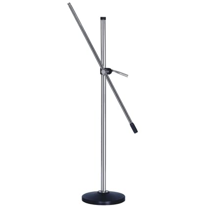 Kh Microphone Stand With Round Base And Fixed-Length Boom - Tripod Mic Stand With Metal Finish