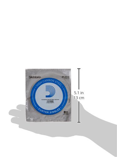 D'Addario PL013 Plain Steel Guitar Single String, 013