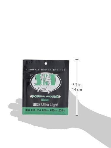 SIT Strings S838 Nickel Plated Electric Guitar Strings, Ultra Light