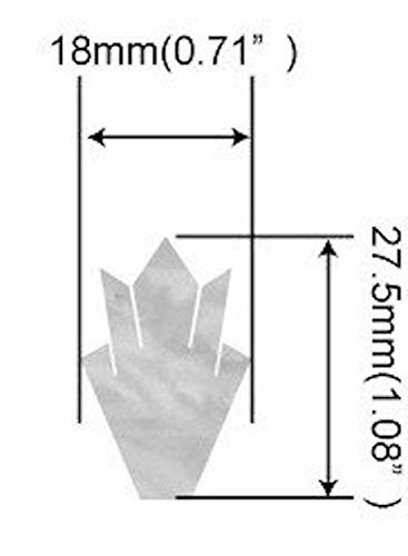 JACAMOU H-109CC-WT-SET Closed Crown (WT) Inlay Stickers for Guitar Head, Set of 2