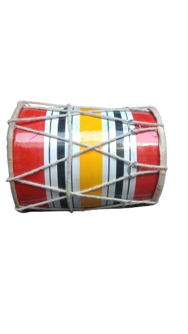 Darshan Musicals || Pure Handmade Miniature Musical Instruments Wooden Kids Dholak, H-7 X L-8 X W-8