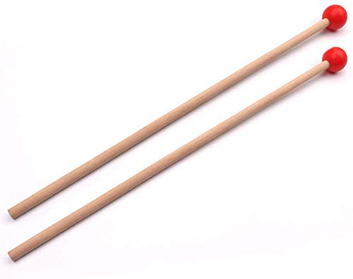 Tzong 2Pcs 1.43 Red Marimba Sticks Mallets Xylophone Piano Hammer Percussion Instrument Accessories