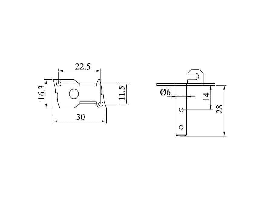 Golden Gate F-2219 Acoustic Guitar Tuners - 6 Individual (3+3) - Chrome