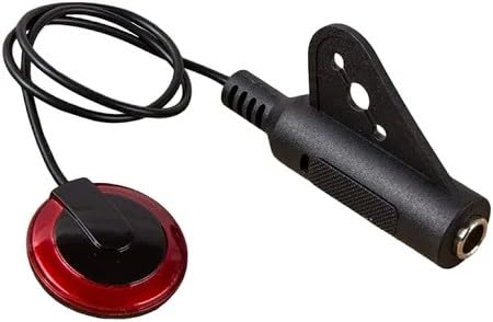 Rodz Acoustic Guitar Pickup Microphone, Piezo Contact Transducer, Red And Black