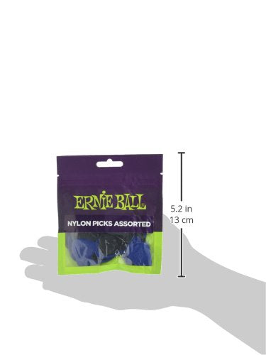 Ernie Ball Nylon Guitar Picks, Mixed Medium/Heavy, 50-pack (P09134)