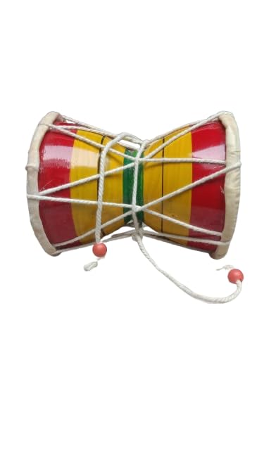 Darshan Musicals 5 Inch Damru Hand Percussion Handmade Indian Musical Instrument