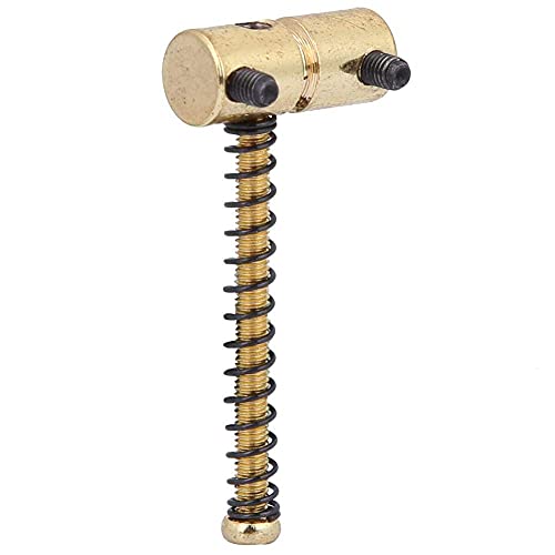 4Pcs Compensated Saddles Set,Guitar Bass Bridge String Saddles Spring Screws for Electric Bass Guitar(Gold)
