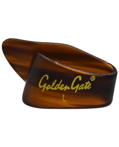 Golden Gate GP1-4T Thumb & Finger Pick Pack - Stainless Steel/Mock Tortoise - Large