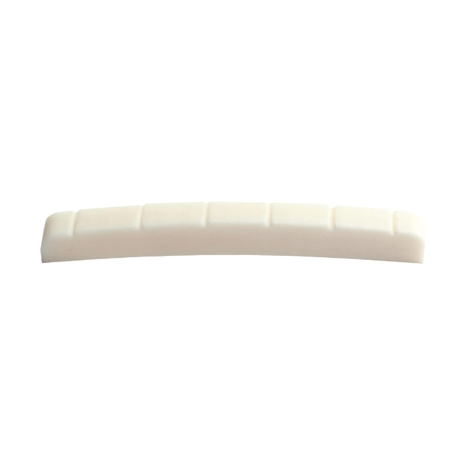 Miwayer 6 String Electric Guitar Bone Nut Curved Bottom Pre-Slotted Made of Real Bone (43 X 3.2 X 5/5.65/4.6mm 1 pack)
