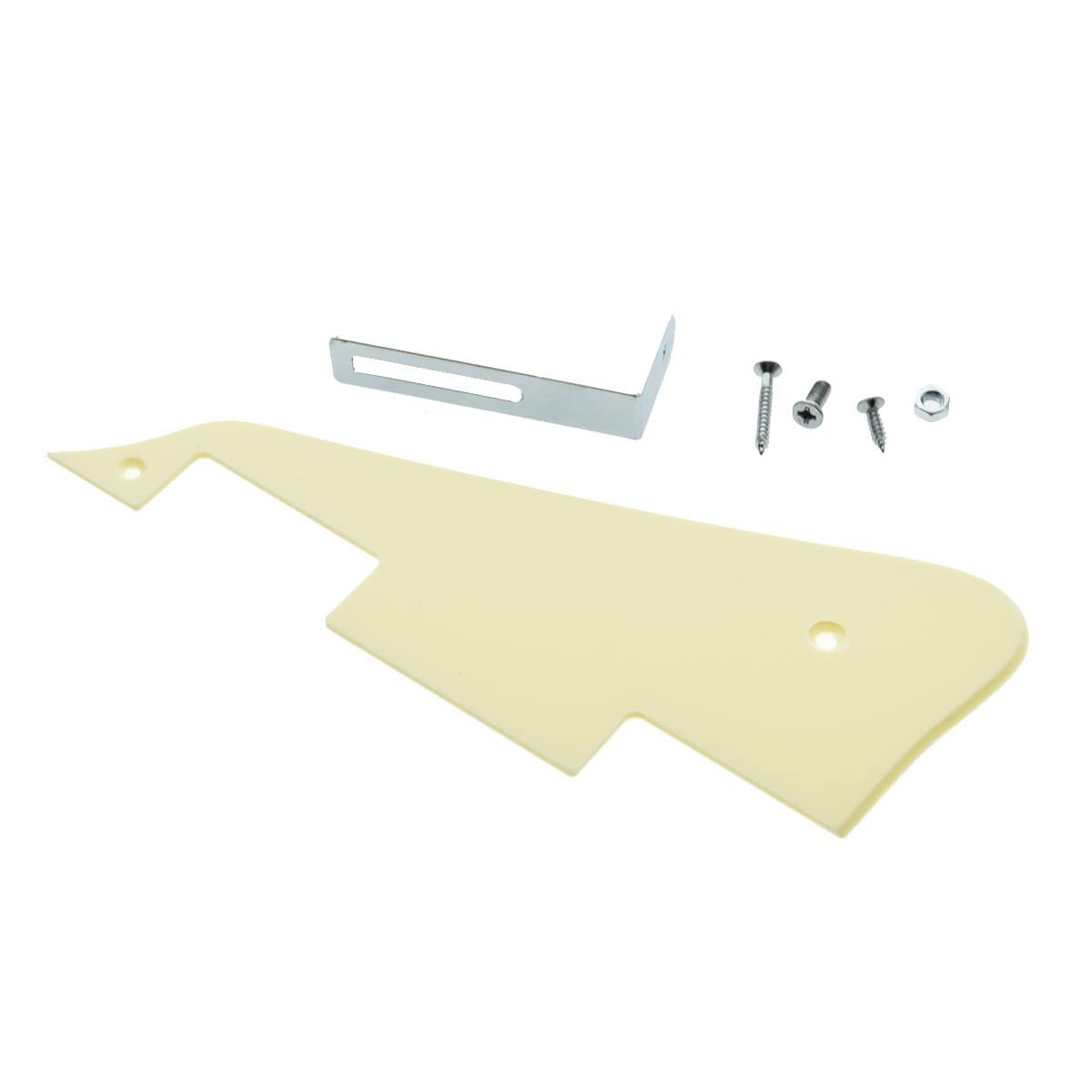 Dopro Single Cream 1 Ply LP Guitar Pickguard with Chrome Bracket for Epiphone Les Paul