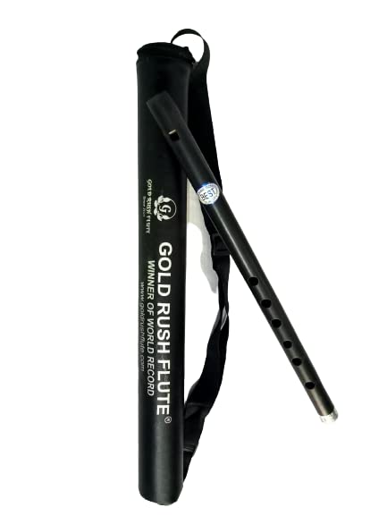 Gold Rush Flute B Scale Pvc Black State Flute Size 14 Inch & 37 Cm Length 6 Holes Bansuri Color Black The Gold Rush Flute Is Win