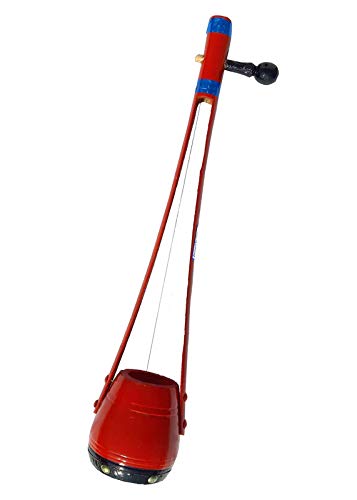 Gt Manufacturers Professional Ektaraa Wooden For Indian Folk And Classic Music, 16 Inches (Red)