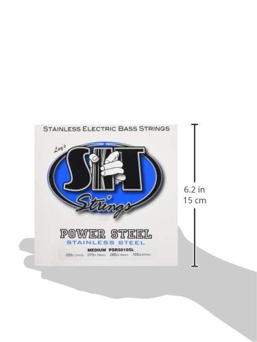 SIT Strings PSR50105L Stainless Steel Bass Guitar Strings, 4-String Medium