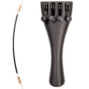 WITTNER 918131 tailpiece for full size violin (4/4 size), incl. 4 string adjuster, Made in Germany