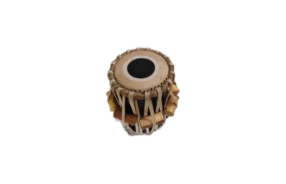 Queenbrass Hand-Made Tuned Dayan Tabla With Cushions And Covers, Special Handmade Puddis (Drum-Heads)