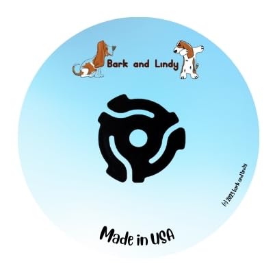 45 RPM Vinyl Record Adapters, 7 Inch Singles, Yellow Plastic Inserts (20)