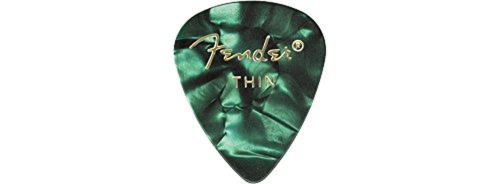 Fender Premium Celluloid Guitar Picks 351 Shape, Blue Moto, Heavy, 12-Pack