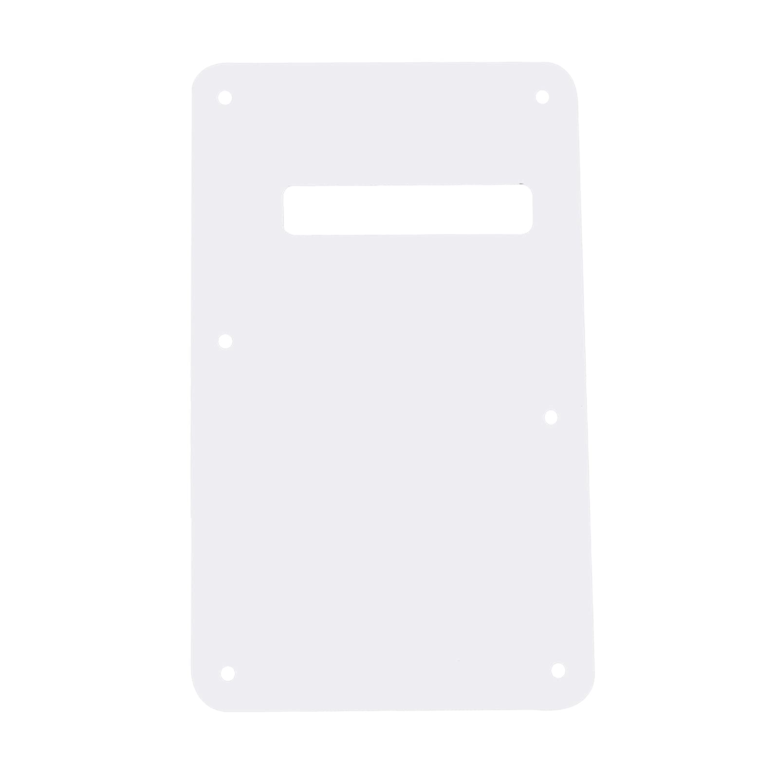 4Pcs Yootones Guitar Strat Back Plate Compatible with Fender USA/Mexican Standard Stratocaster Modern Style (3Ply White)