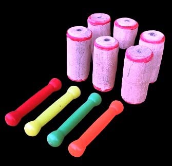 Sk Musical - 6 Tabla Dayan Gatta + 4 Bayan Multicolor Peg Combo Pack Tabla Accessories | Tabla Musical Instrument