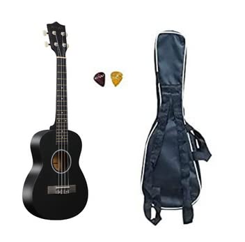 Belear 26 Inch Spruce Black Tenor Ukulele With Bag And Picks