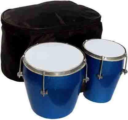 Gt Manufacture Professional Handmade Wooden Beautyfull Bongo With Bag,Cover(Blue)