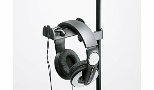 K&M Konig & Meyer 16080.000.55 Headphone Clamp-On Tube Holder | Protective Rubber Padded Arm | Slip-Resistant | Steel Design | H