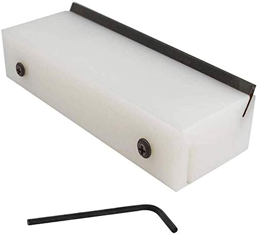 Jiayouy Guitar Fret File Edge Sanding Leveling File Luthier Tool White 45 Degree Fret Bevel - 7.1'' X 1.5''
