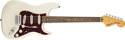 Squier Classic Vibe 70S Stratocaster Electric Guitar, Olympic White, Laurel Fingerboard