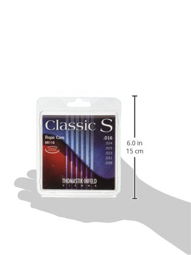 Thomastik-Infeld KR116 Classical Guitar Strings: Classic S Series Rope Core Set W/Nylon Tape Trebles E, B, G, D, A, E