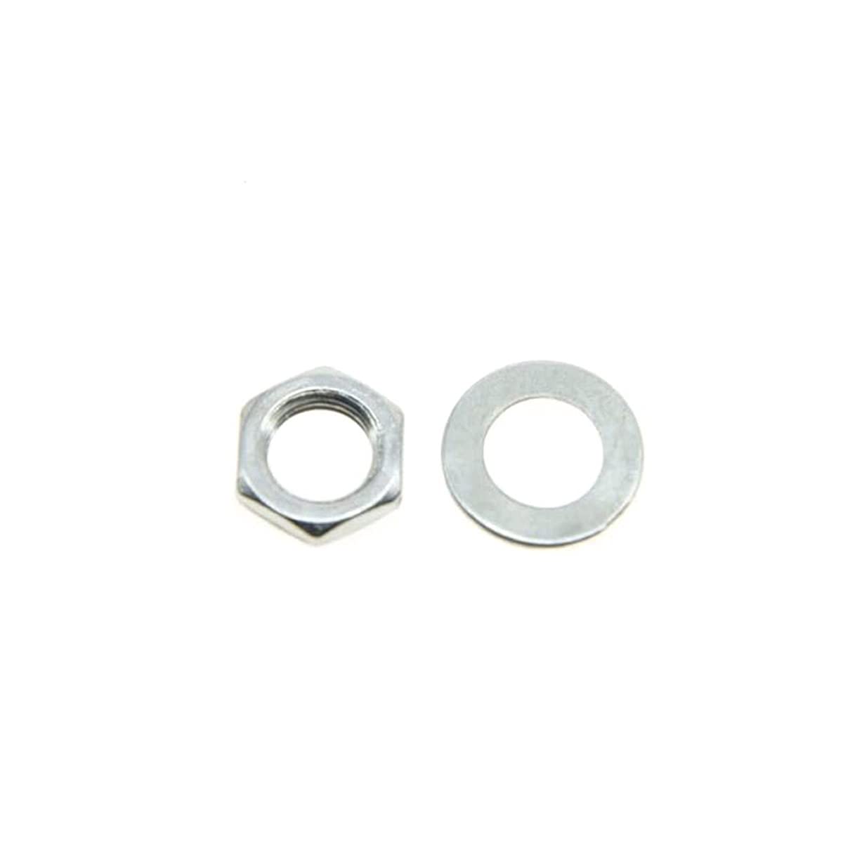 Dopro 20pcs Zinc Metric M7 Guitar Pots Nuts and Washers for Mini 16mm Metric Pots