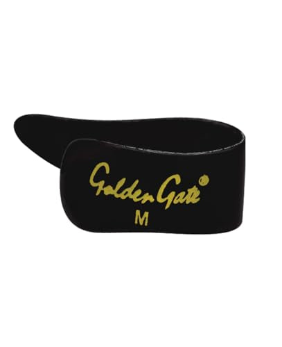 Golden Gate GP1-3B Thumb & Finger Pick Pack - Stainless Steel/Black - Medium