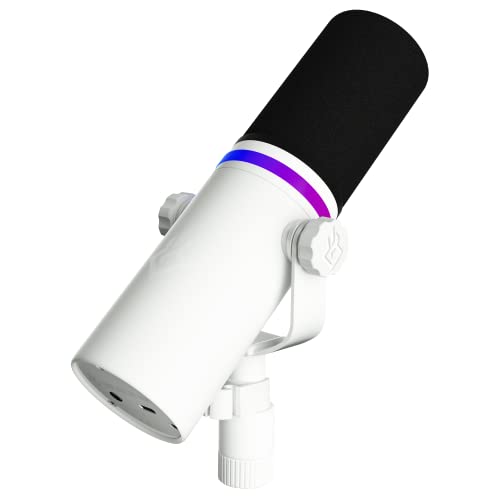 Beacn Dynamic Usb Microphone For Pc  Podcast And Streaming Microphone For Computer  White Gaming Mic For Streaming And Twitch  W