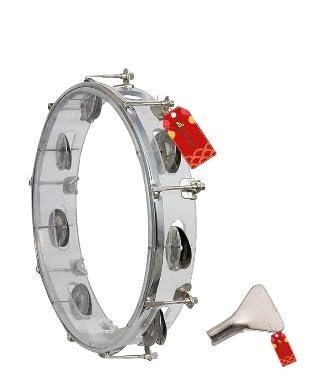 Uapan Dafli Musical Instrument Dafli/Tambourine 7Inch Hand Percussion Musical Instrument (White Color Small Tambourine)
