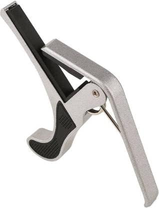 Inefable Guitar Metal Capo One Handed Quick Change For Ukulele, Electric & Acoustic Guitars (Grey Silver - Pack Of 1)