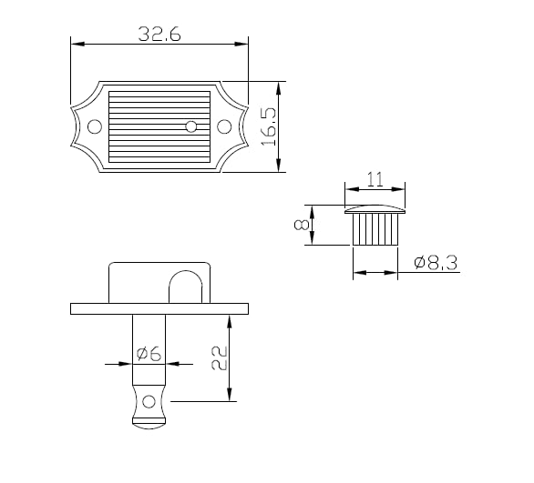 Golden Gate F-2213 Vintage Acoustic Guitar Tuners - 6 Individual (3+3) - Nickel