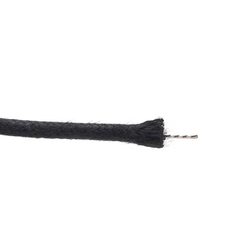 harpfeas Cloth-covered Waxed Vintage-style Pushback Guitar Wire -10 Feet (3.3-white/3.3-black/3.3-yellow) Pushback Wire for Elec