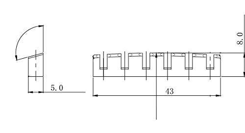 Guyker 43mm Guitar Adjustable Brass Nut - Height Bell Nut Replacement Compatible with Gibson Les Paul LP SG Style Guitar