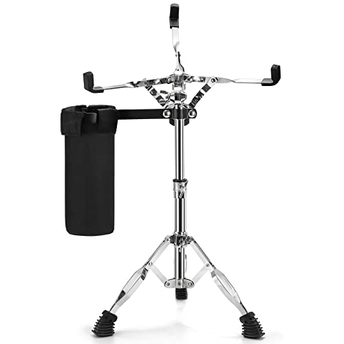 Youeon Snare Drum Stand with Drum Sticks Holder, Double Braced Tripod Snare Stand Fit for 10 to 14 Inch Snare Drum, Drum Pad, Ad
