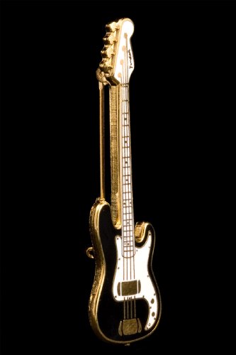 Electric Bass Guitar Pin - Black