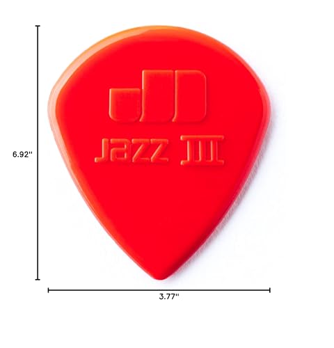 Dunlop Jazz III Pick Pack, Red Nylon,1.38mm