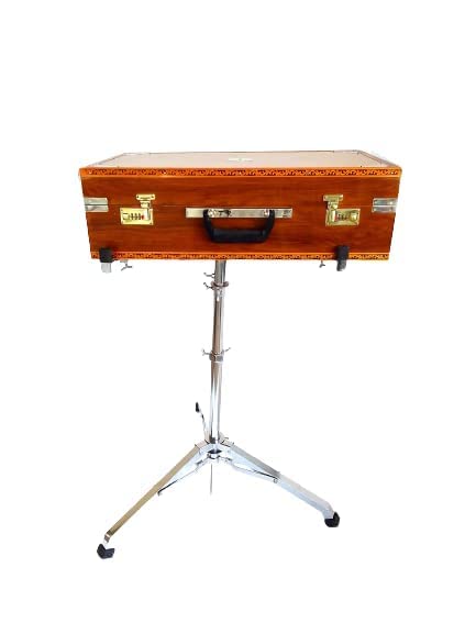 Maya Musicals Harmonium Foldable Adjustable With 3 Different Height Steel Stand Suitable for all Octapads for Playing (45.7 x 17
