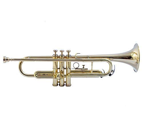 Sai Musicals,Gold Polish Ultra Shining,Professional Trumpet With+Gloves+Hardcase & Mouthpiece